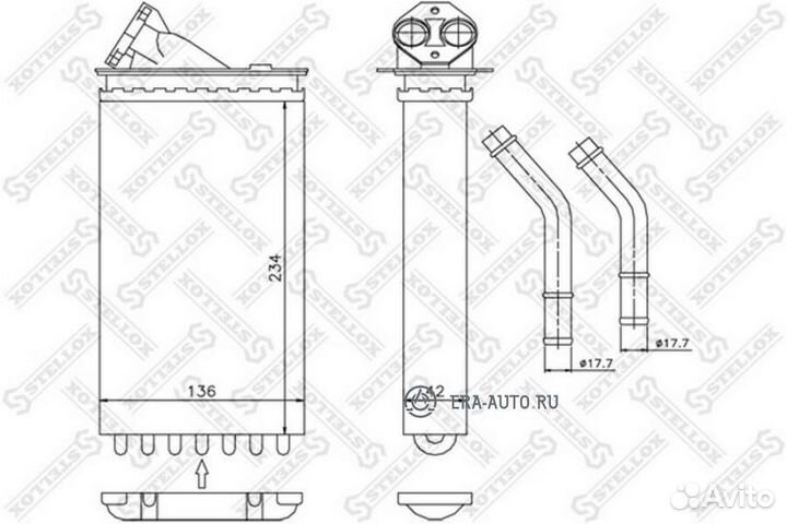 Stellox 1035011SX радиатор печки\ Opel Omega 2.0-2.5TD 94