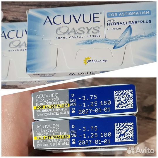 Линзы контактные астигматизм -3.75