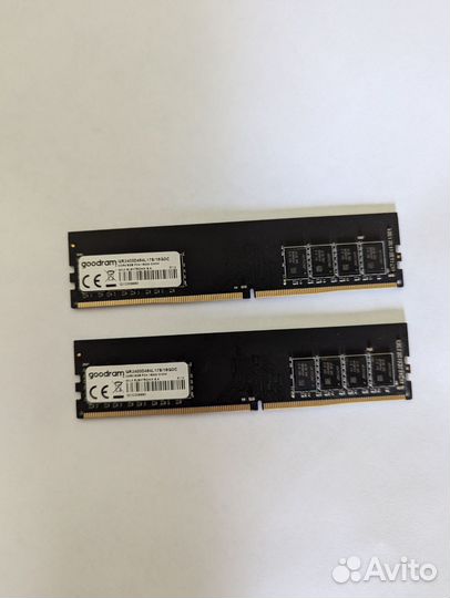 Оперативная память ddr4 16gb (8+8) 2400 goodram