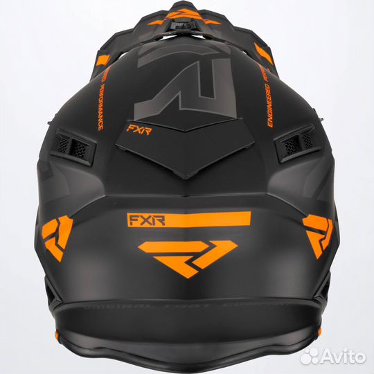 Шлем FXR helium prime auto buckle Black/Orange SNX
