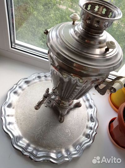 Самовар с подносом