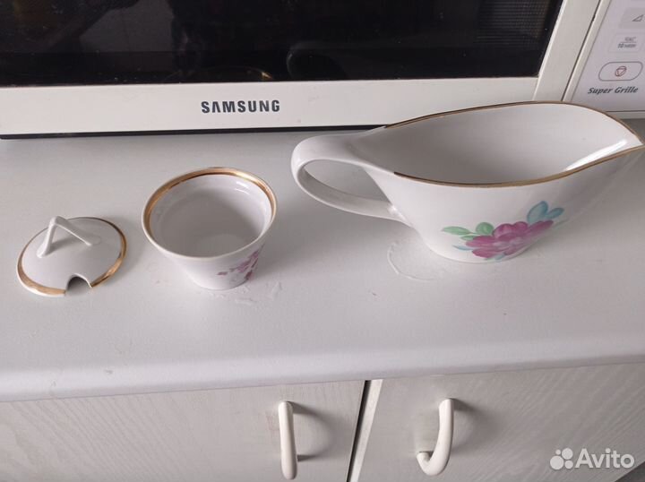 Солонка и соусник Дулево,винтаж