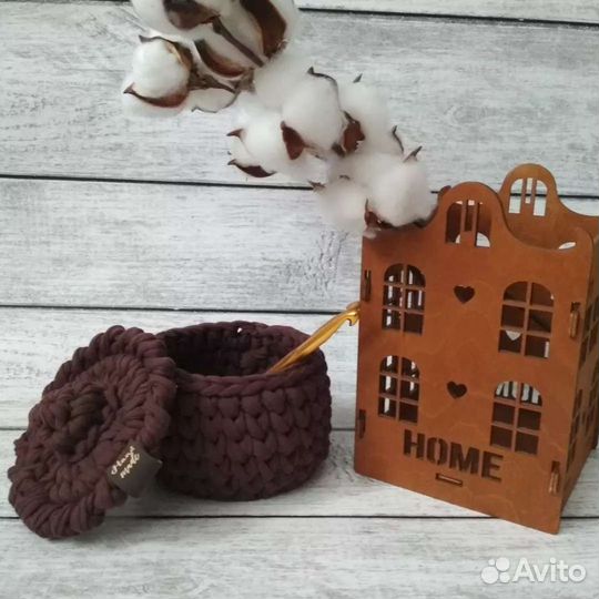 Корзинки из трикотажной пряжи