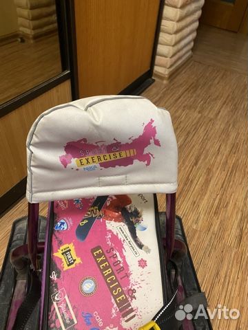 Детский снегокат со спинкой и ручкой