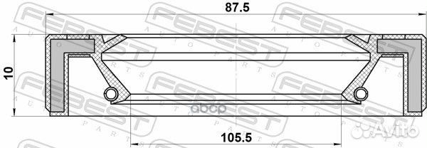 Сальник к/в задний 87.5x105.5x10 Toyota