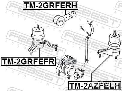 Подушка двигателя прав TM2grferh Febest