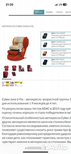 Автокресло cybex