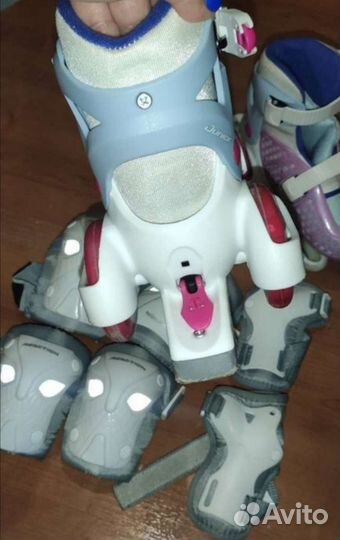 Ролики детские светящиеся 29-32 размер 1 раз одели