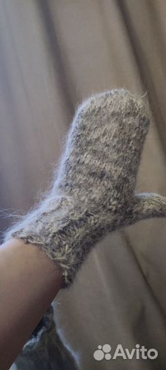 Рукавицы из пуха собаки