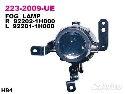 Фара противотуманная передн лев KIA: ceed 07