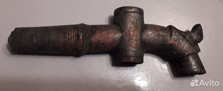 Кран бочковой старинный латунь