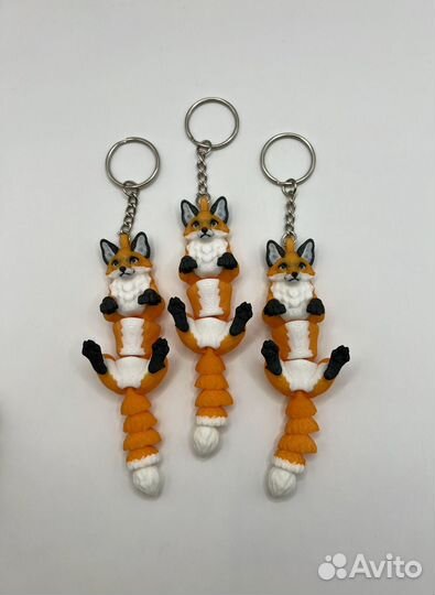 Брелок Лиса подвижная 3Д