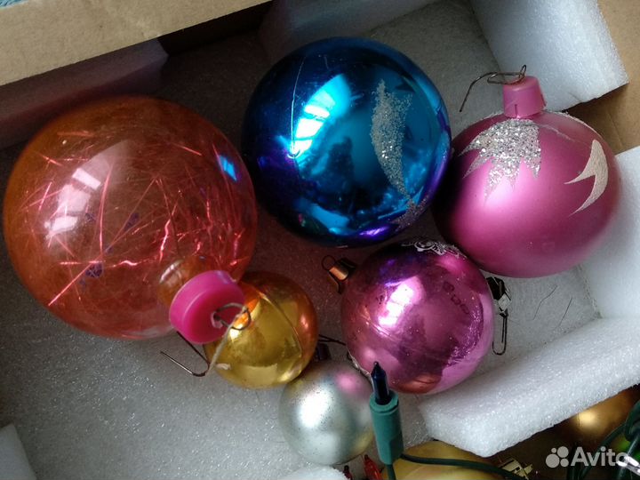 Елочные игрушки новогодние шары гирлянда мишура