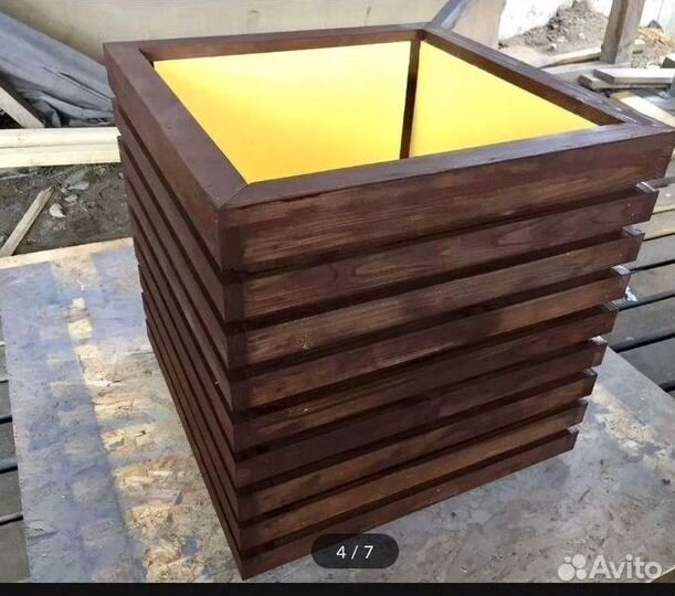 Кашпо для цветов, ящики цветов, горшки из дерева