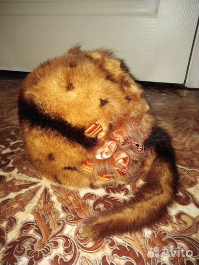 Рыжая норковая шапка