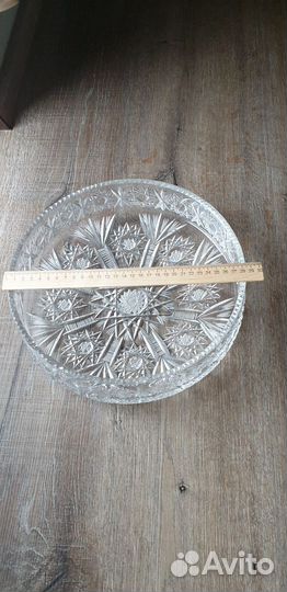 Ваза для фруктов хрустальная СССР