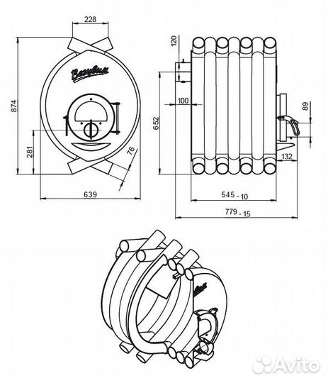 Печь отопительная Везувий аогт 01 С
