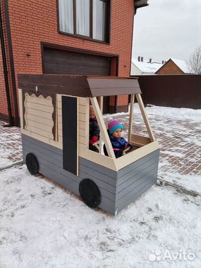 Уличный Детский деревянный автобус