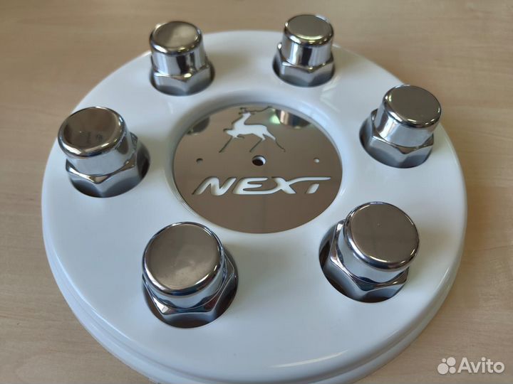 Колпаки газель белые + Хром + нержавейка