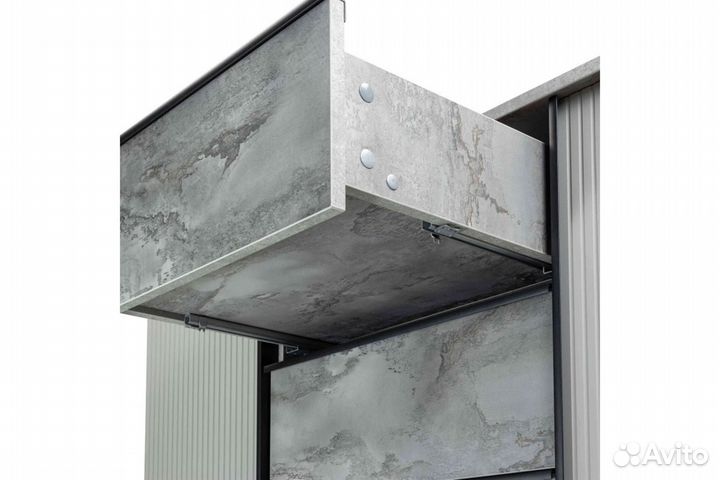 Комод-17 фреза №2 (Айрон рок/Серый)