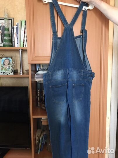 Полукомбинезон джинсовый мужской 46-48ращмер
