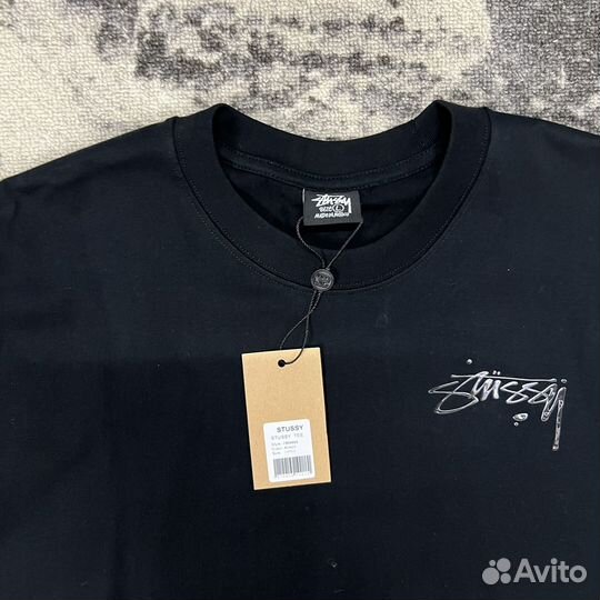 Футболка Stussy SS23 mercury ртуть