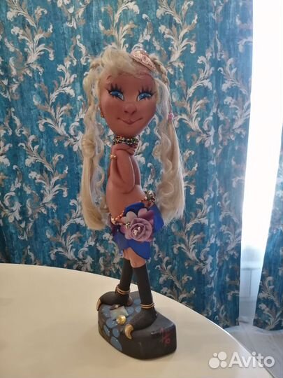 Кукла, скульптура из дерево, полимеры