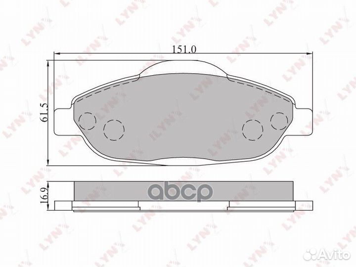 Колодки передние lynxauto BD-6102 BD-6102 lynxauto
