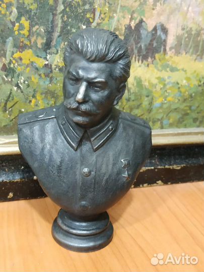 Бюст Сталин чугун литье