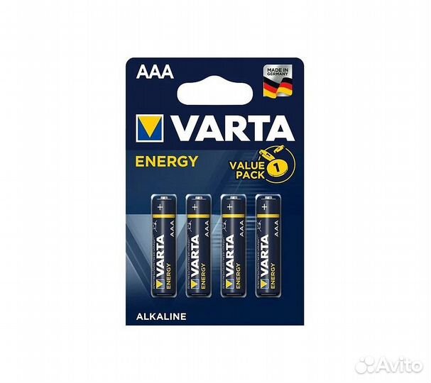 Батарейка щелочная Varta LR03 (AAA) Energy 1.5В бл