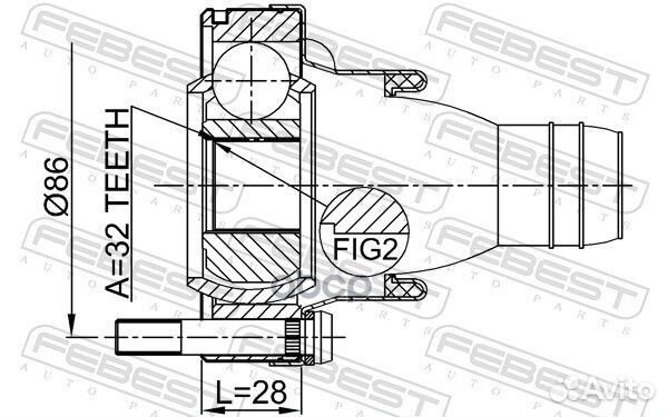 Шрус Карданного Вала 32X100 1911X5SHA Febest