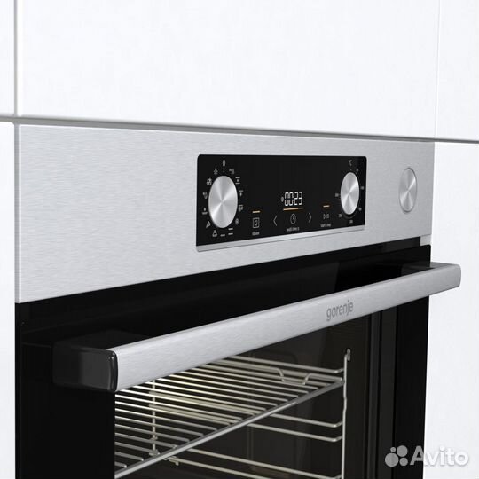 Встраиваемый электрический духовой шкаф gorenje bsa6737e15x black/silver