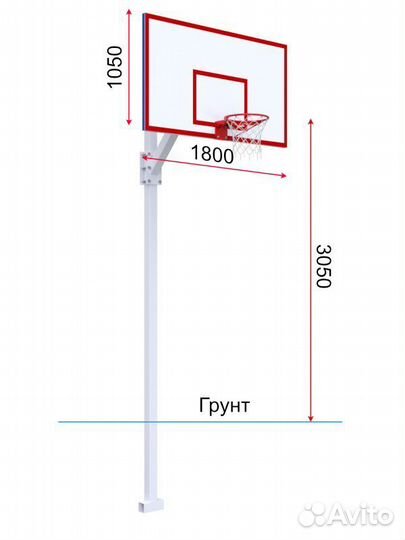 Стойка регулируемая с щитом из металлического лис