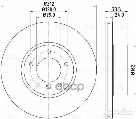 Диск торм. для а/м BMW 1 (F20) (11) /2 (F22) (1
