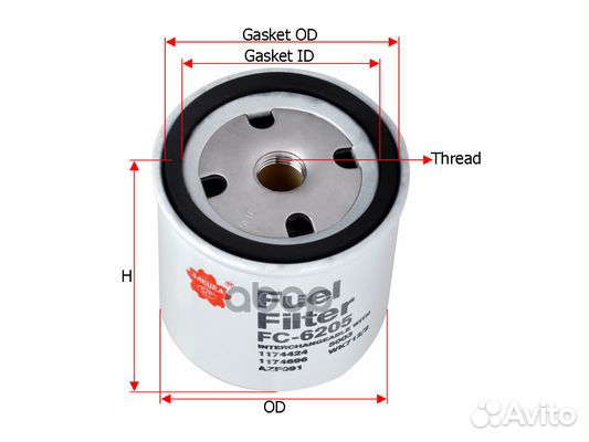 Фильтр топливный bobcat; caterpillar; liebherr;