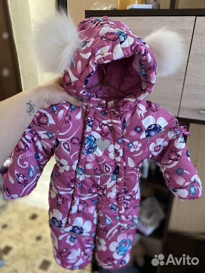 Зимний комбинезон для девочки 68-74