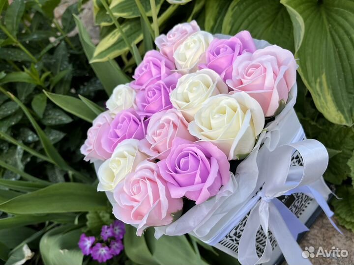 Розы из мыла