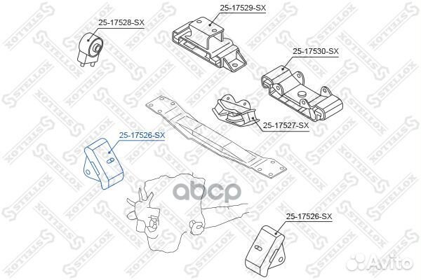 Опора двигателя передняя Mitsubishi L200 05