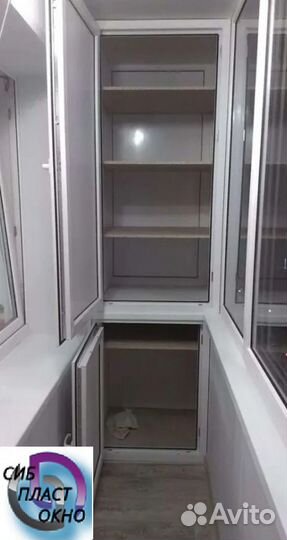Шкаф пвх на балкон под ключ