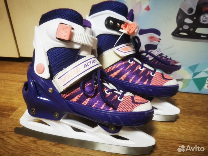 Коньки детские раздвижные 33-36