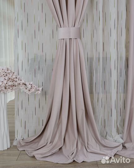 Шторы бархат Беллиссимо лотос новые пошив