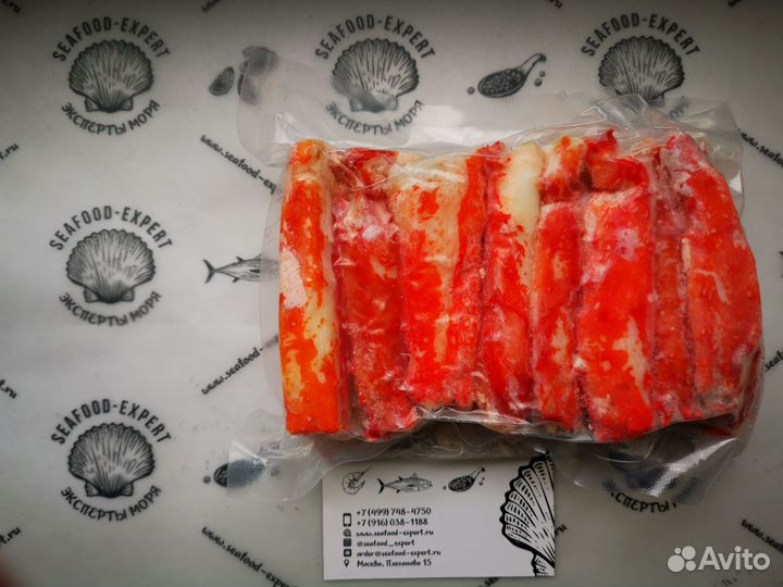 Мясо краба камчатского (1 фаланга, 8-10 см), 1 кг