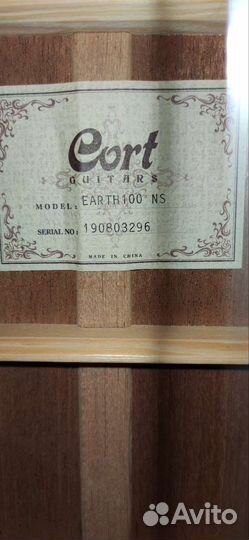 Акустическая гитара cort earth100ns массив