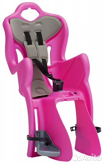 Велокресло Bellelli B-One Clamp цв. розовый Италия