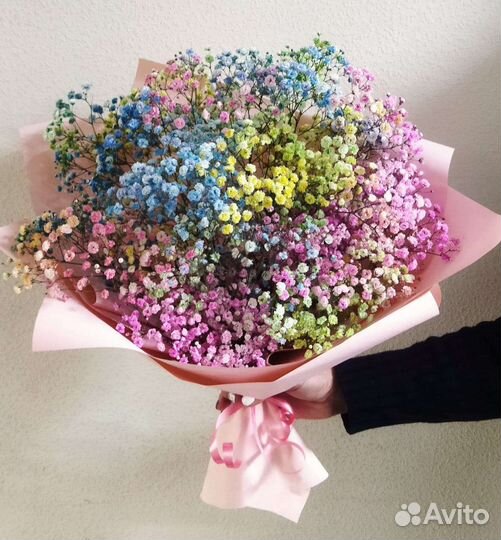 Букет из радужной гипсофилы с доставкой