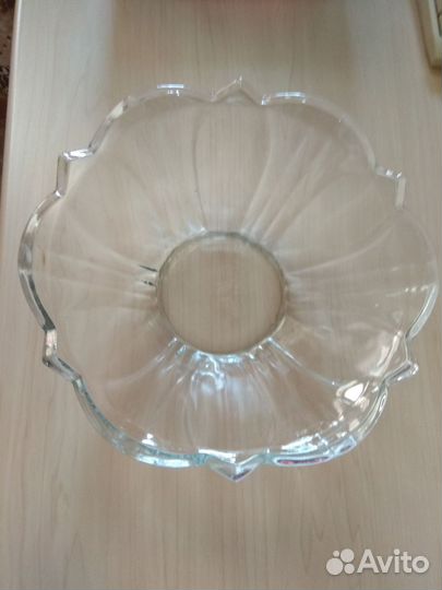 Салатник Ваза большая СССР стекло Дядьковский хз