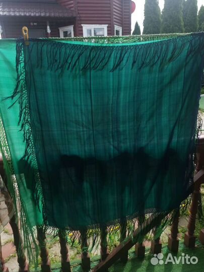 Платок шаль дикий шёлк натуральный