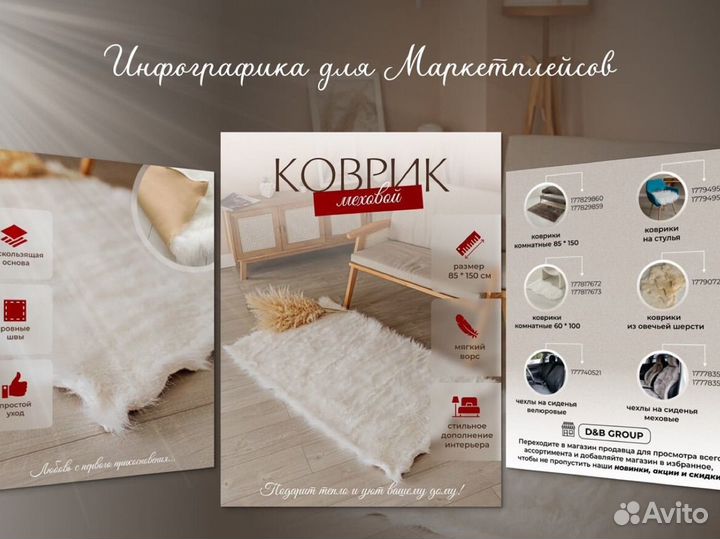 Инфографика для маркетплейсов/ карточки wb/ ozon