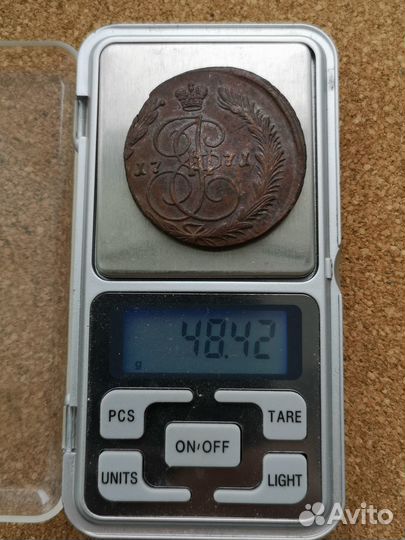 Смещение штемпеля 1771 год 5 копеек