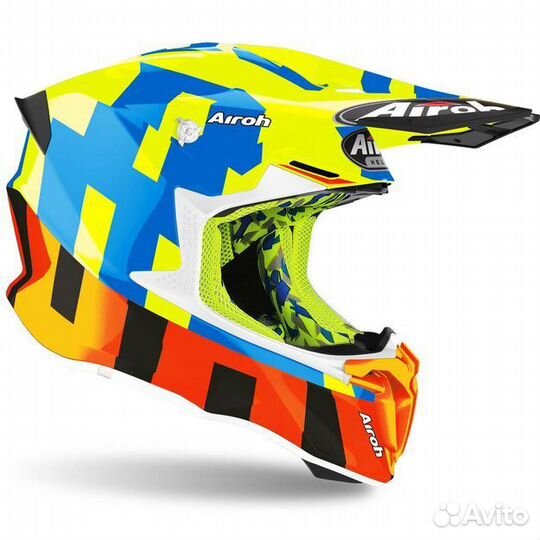 Шлем Airoh Twist 2.0 (Lift Yellow/Blue Matt, S)